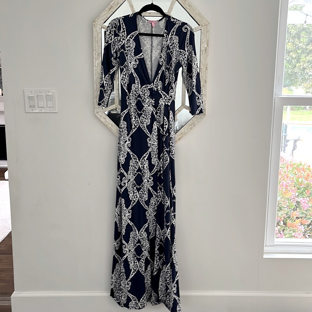 Lily Pulitzer Cotton Maxi Wrap Dress Size S